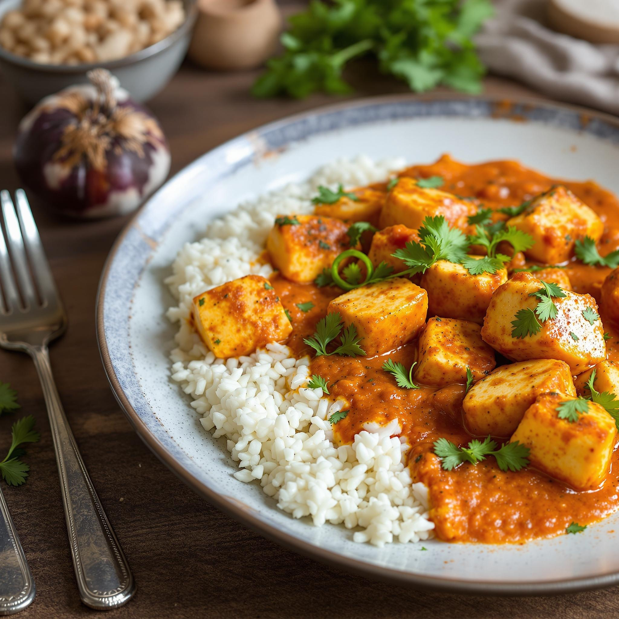 Paneer Tikka Masala with Creamy Tomato Sauce