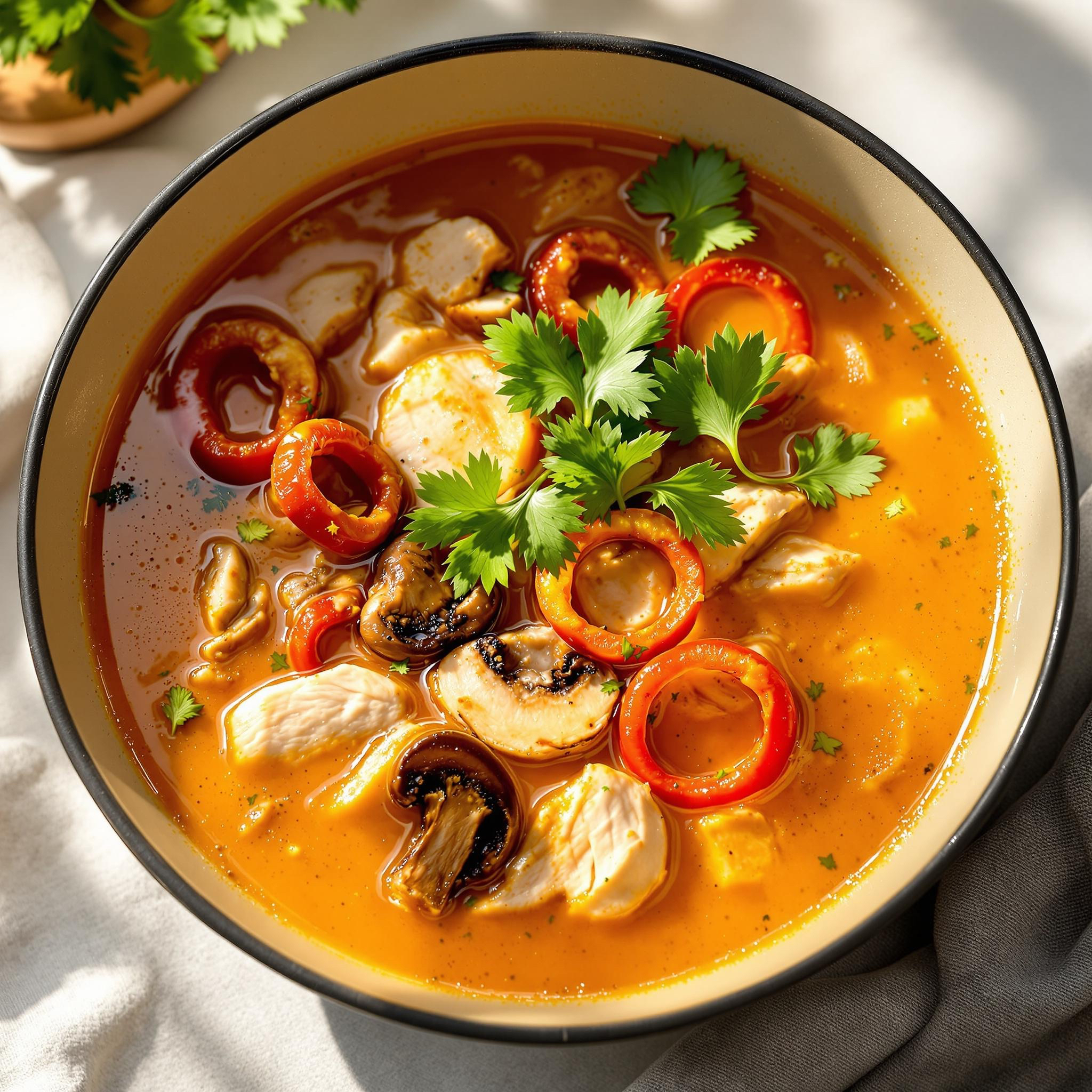 Spicy Coconut Chicken Soup