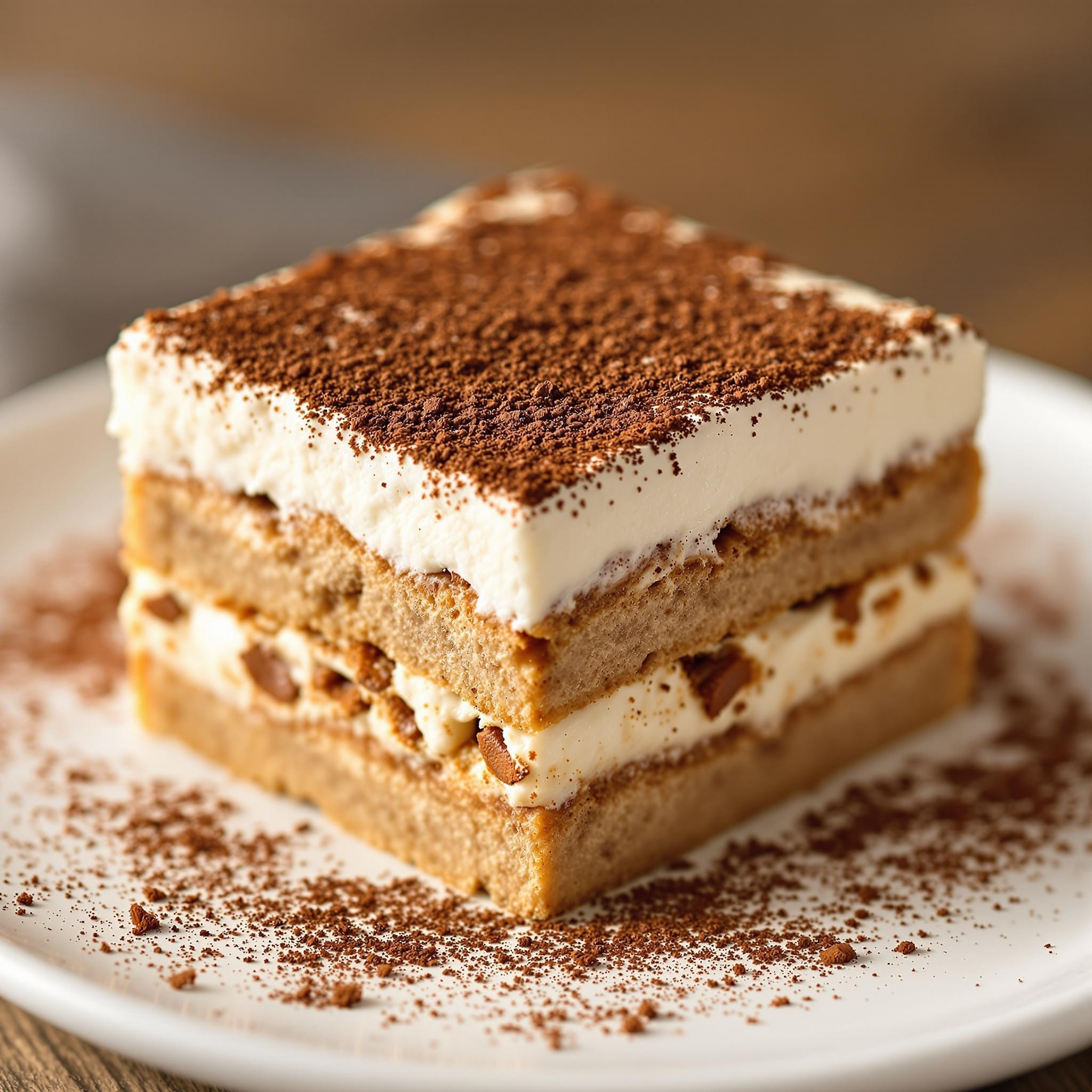 Tiramisu with Coconut Cream and Coffee Soaked Ladyfingers
