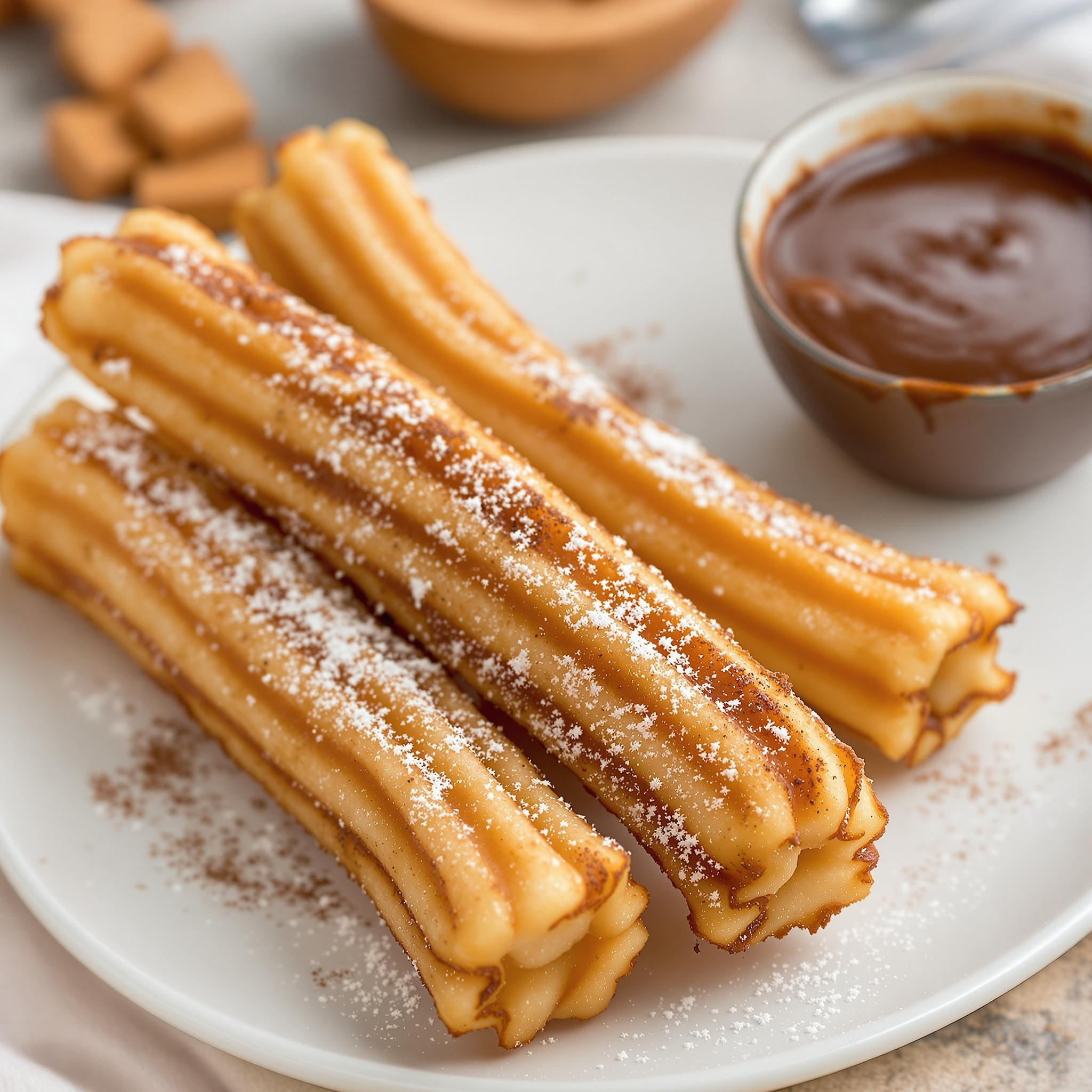 Cinnamon Sugar Churros with Chocolate Dipping Sauce